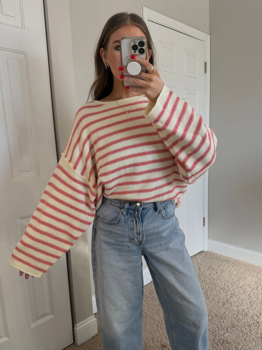 Next In Line Sweater | Rose