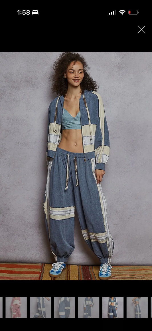 *LAST ONE* Vintage Jogger Set | Navy
