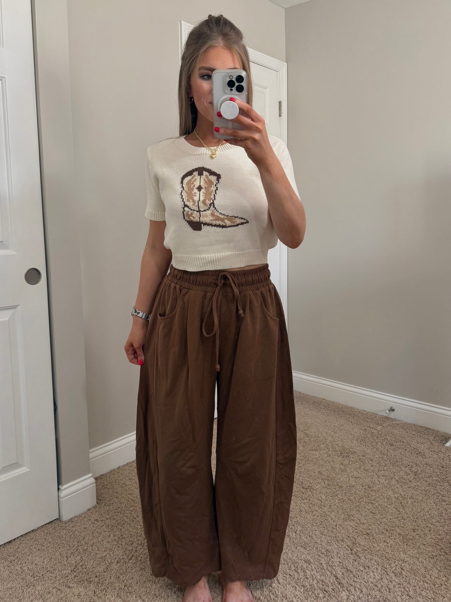 Ansley Barrel Sweatpants | Espresso