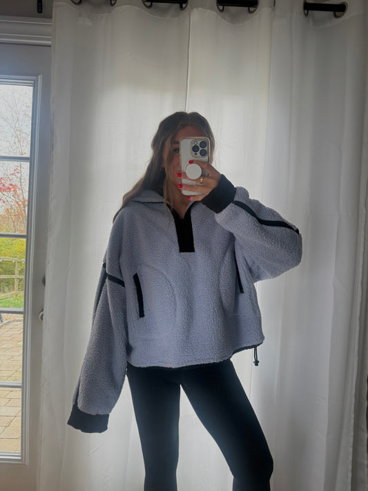 Sherpa Quarter Zip | Periwinkle