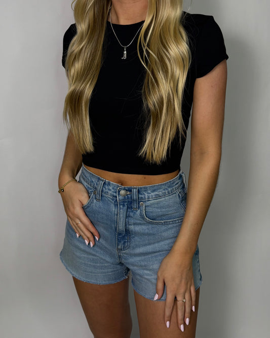 Classic Cropped Tee | Black
