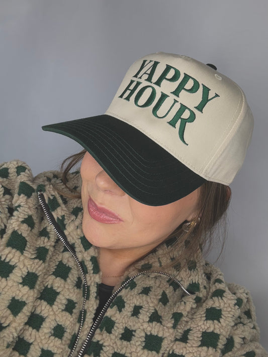Yappy Hour Embroidered Trucker Hat