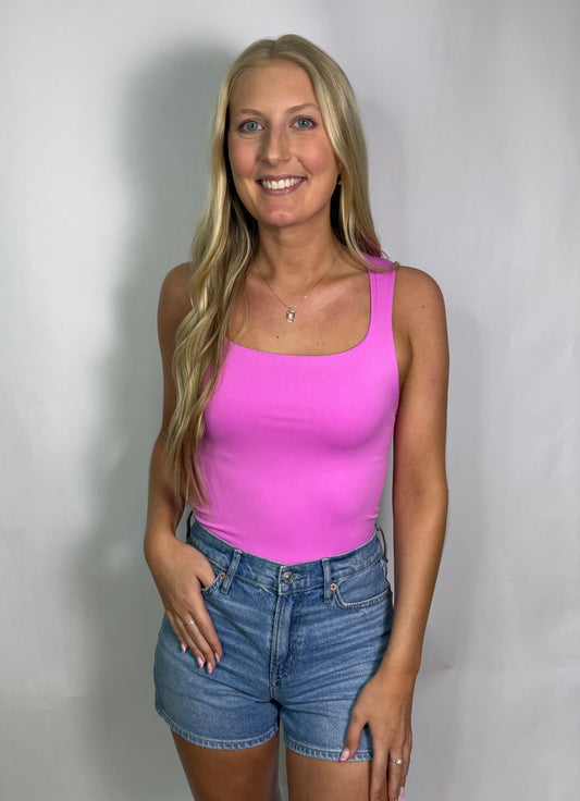 Mauve Jax Square Neck Tank