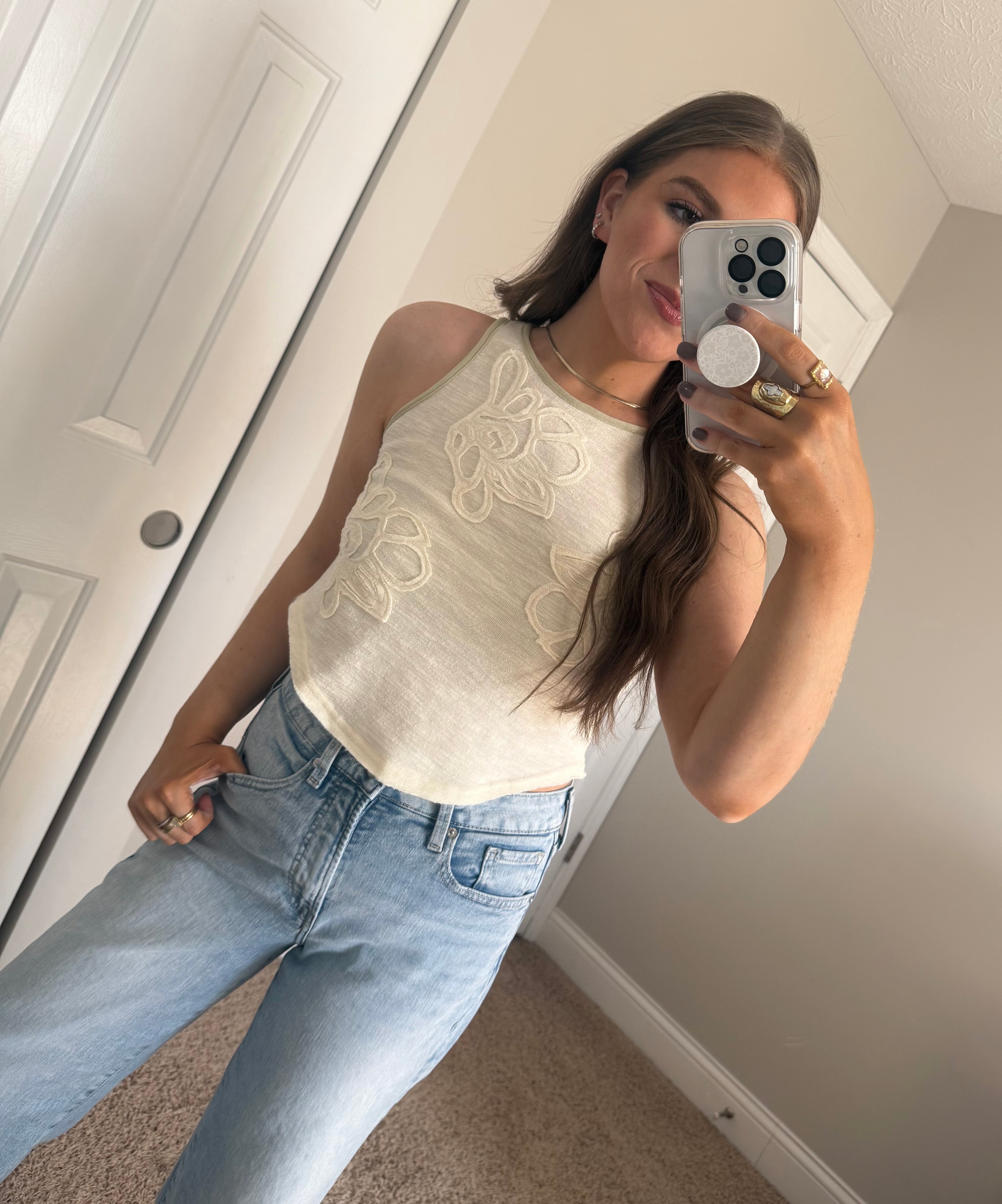 Carrie Textured Tank | Cream – Shop TwentyNine Boutique