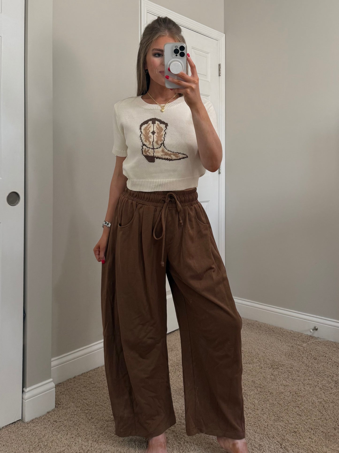 Ansley Barrel Sweatpants | Espresso