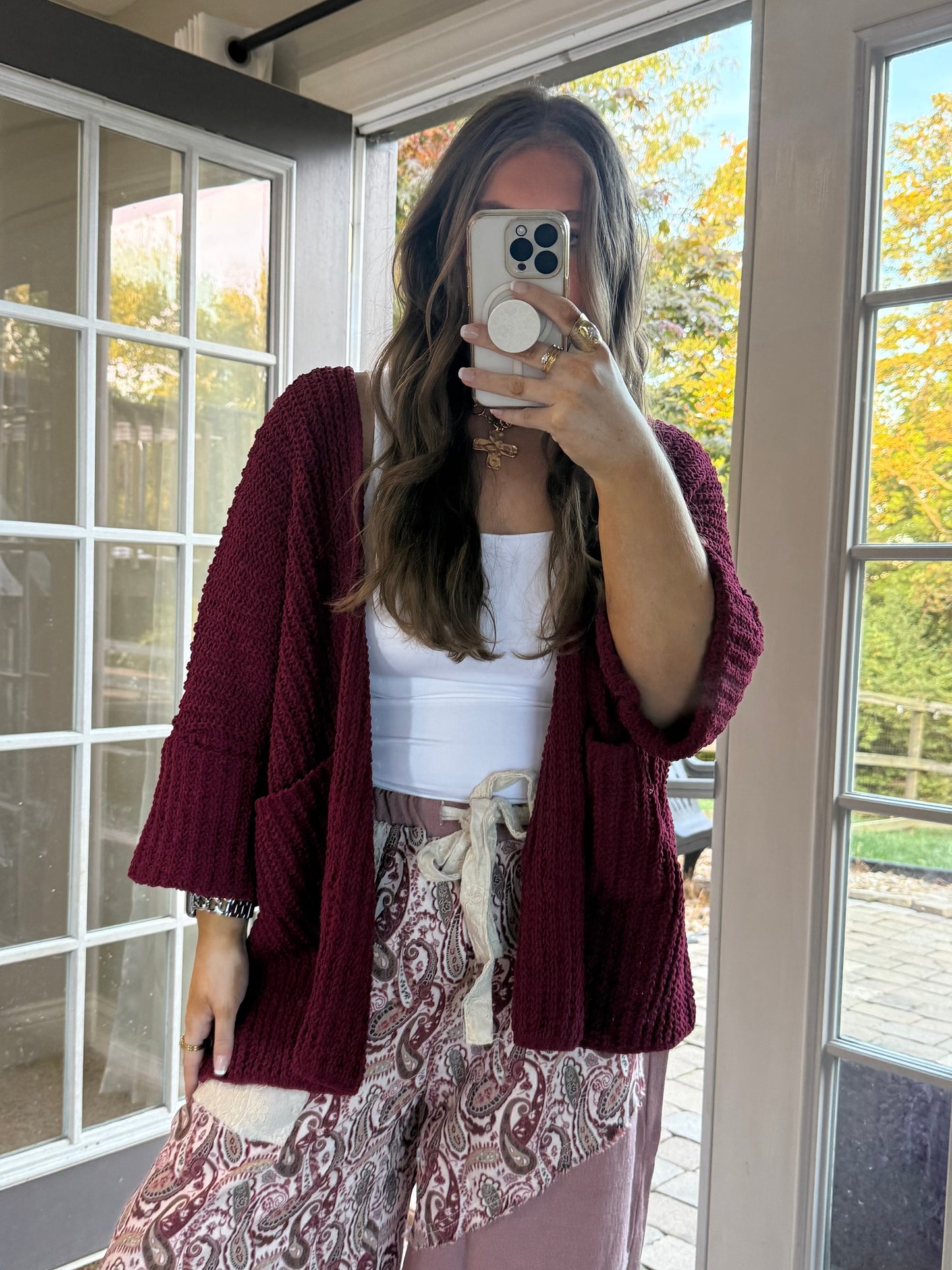 Blakely Cardigan | Wine
