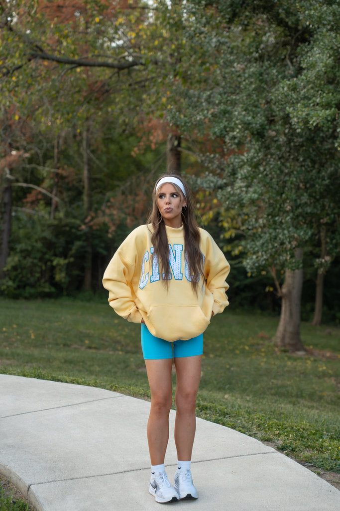 CINCY Mockneck | Yellow/Blue
