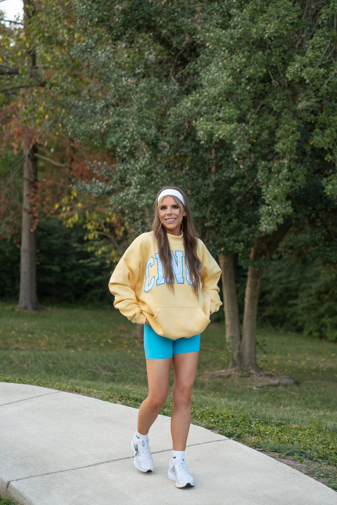 CINCY Mockneck | Yellow/Blue