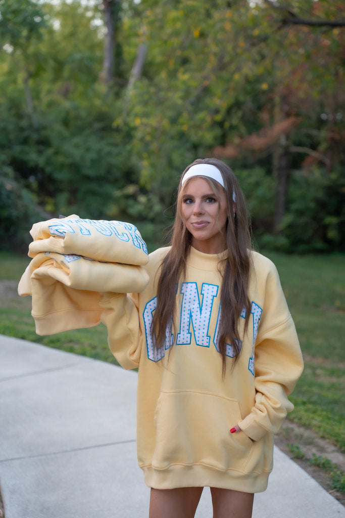 CINCY Mockneck | Yellow/Blue