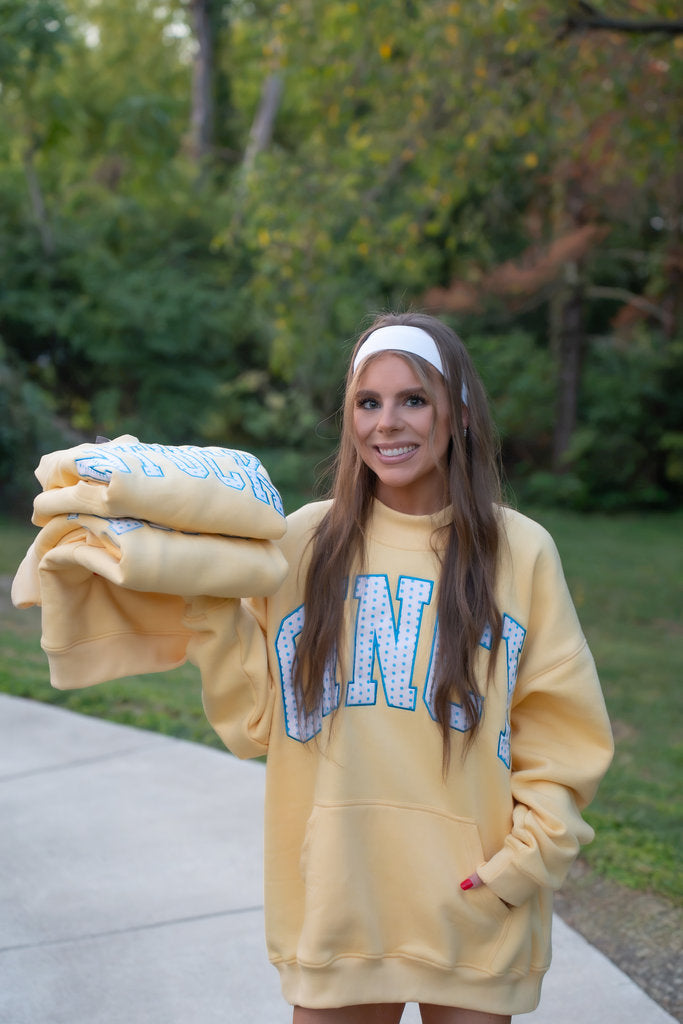 CINCY Mockneck | Yellow/Blue