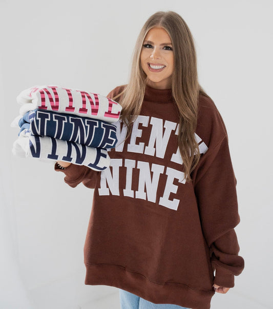 TwentyNine Mockneck | Brown/White