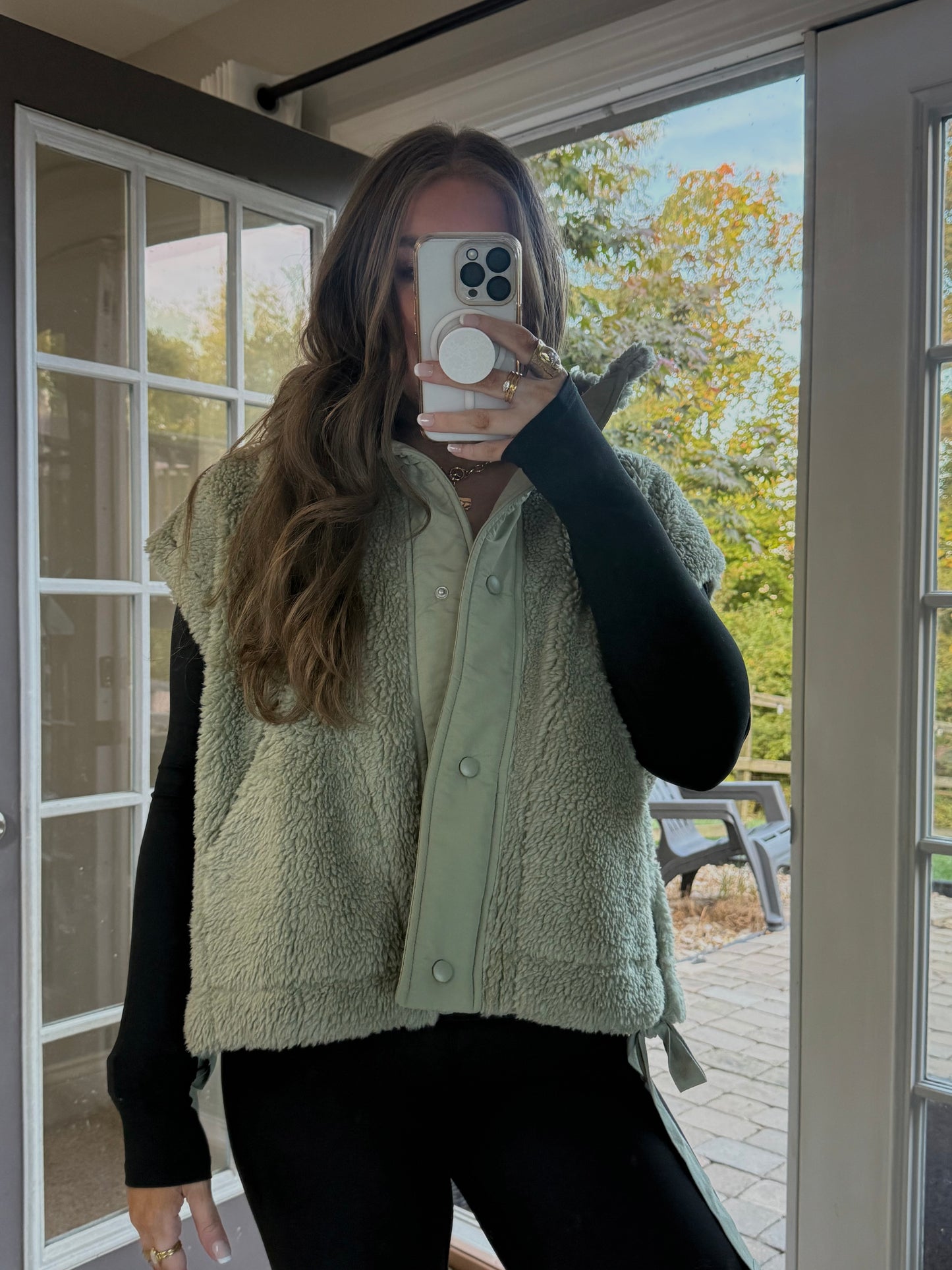 Teri Sherpa Vest | Olive