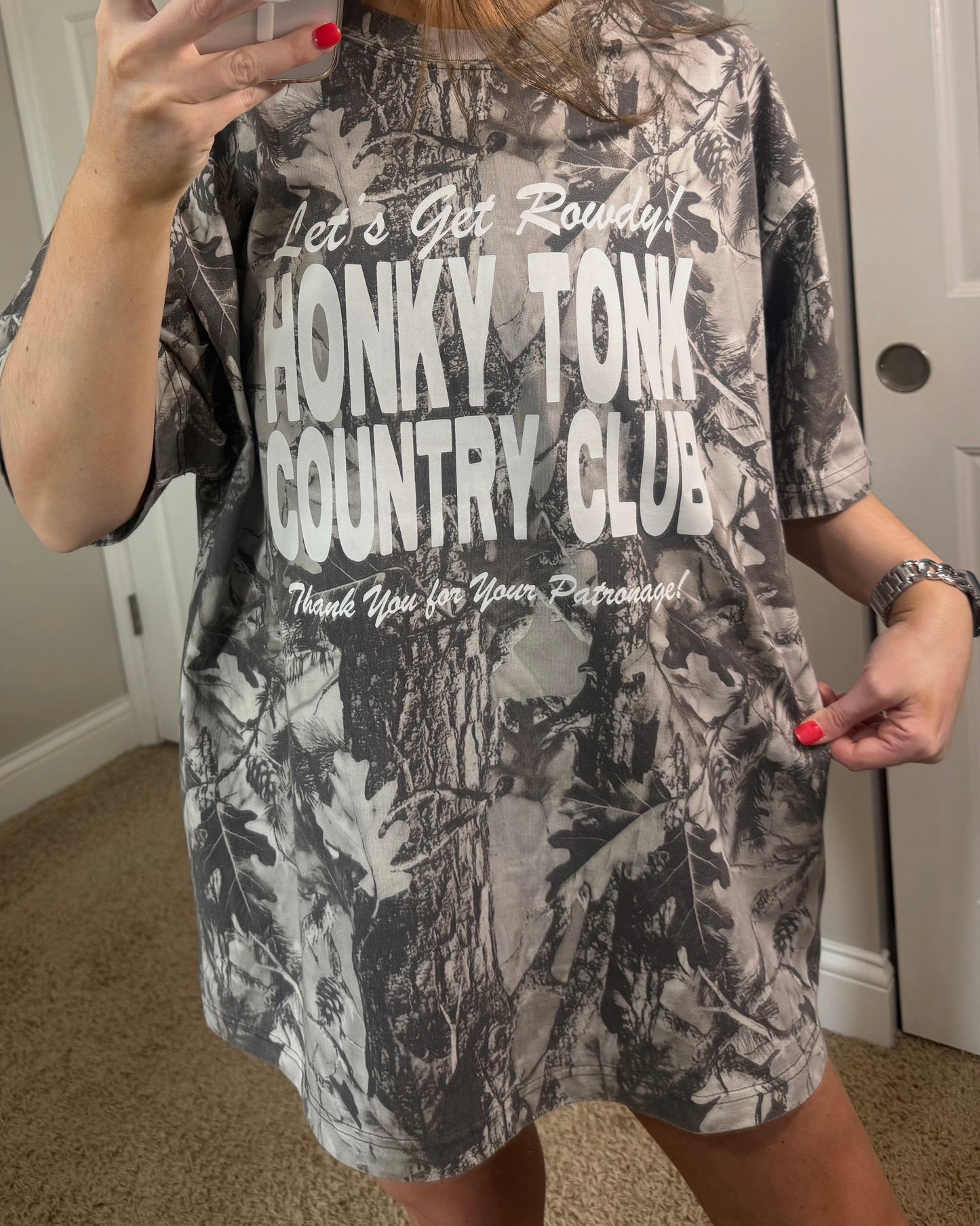 Honky Tonk Country Club Oversized Tee