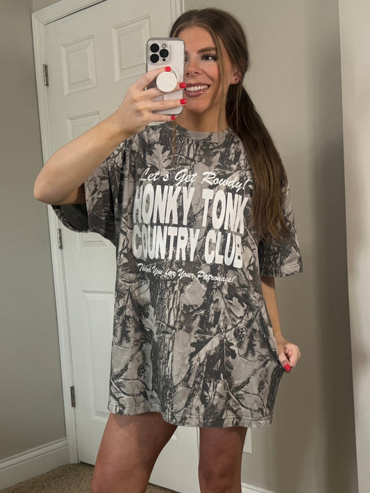 Honky Tonk Country Club Oversized Tee