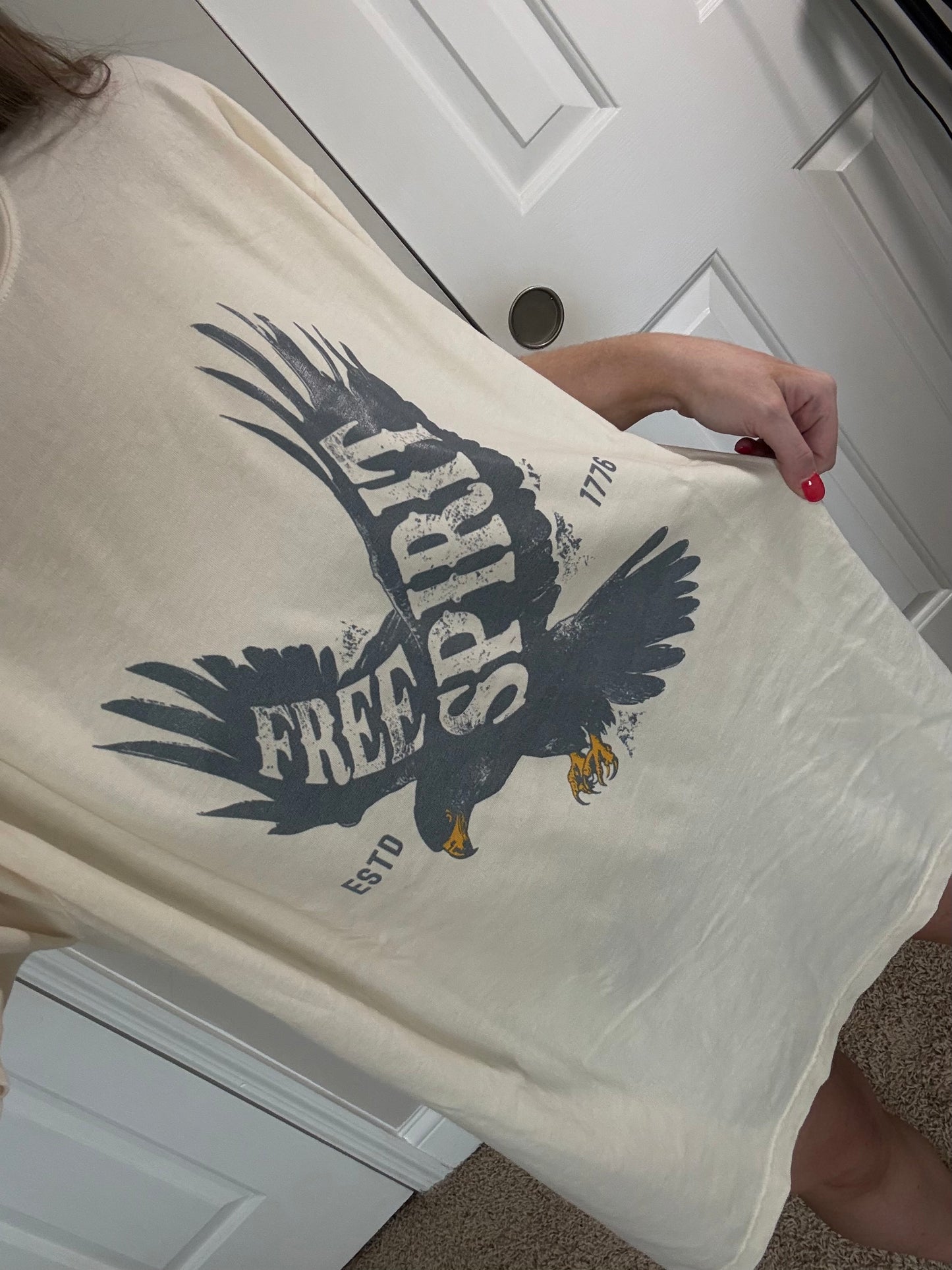 ‘Free Spirit’ Eagle Graphic Tee | Ivory