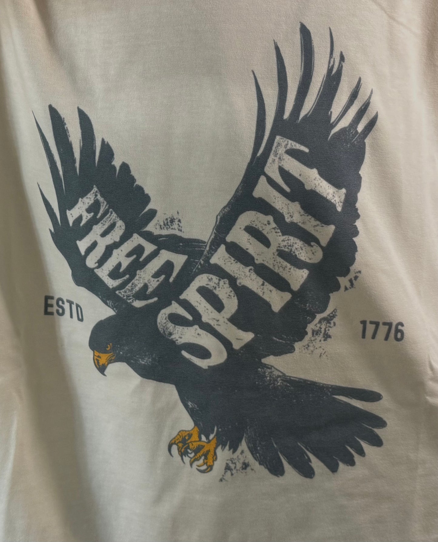 ‘Free Spirit’ Eagle Graphic Tee | Ivory