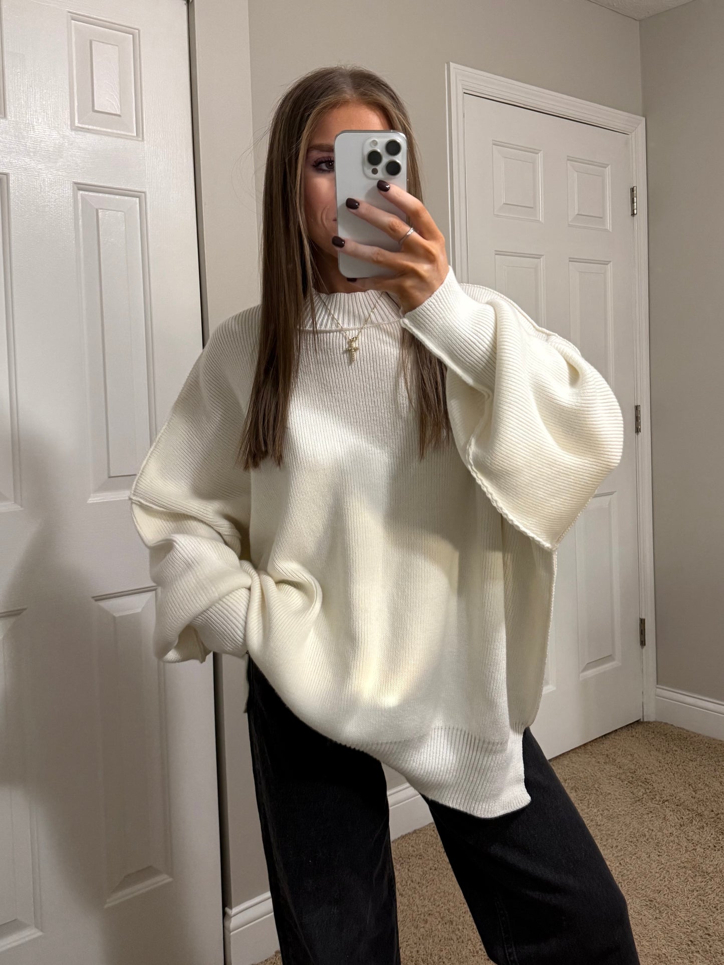 Essential Oversized Sweater | Ivory