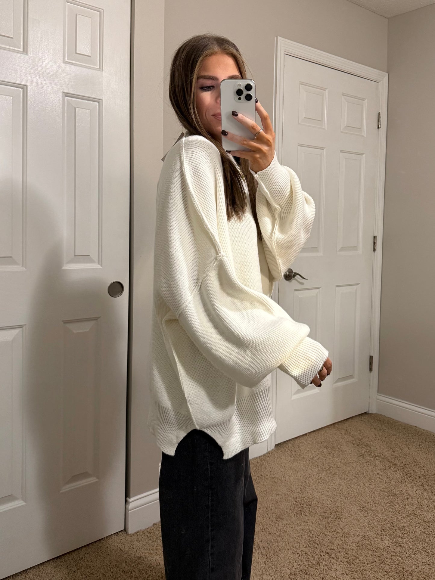 Essential Oversized Sweater | Ivory