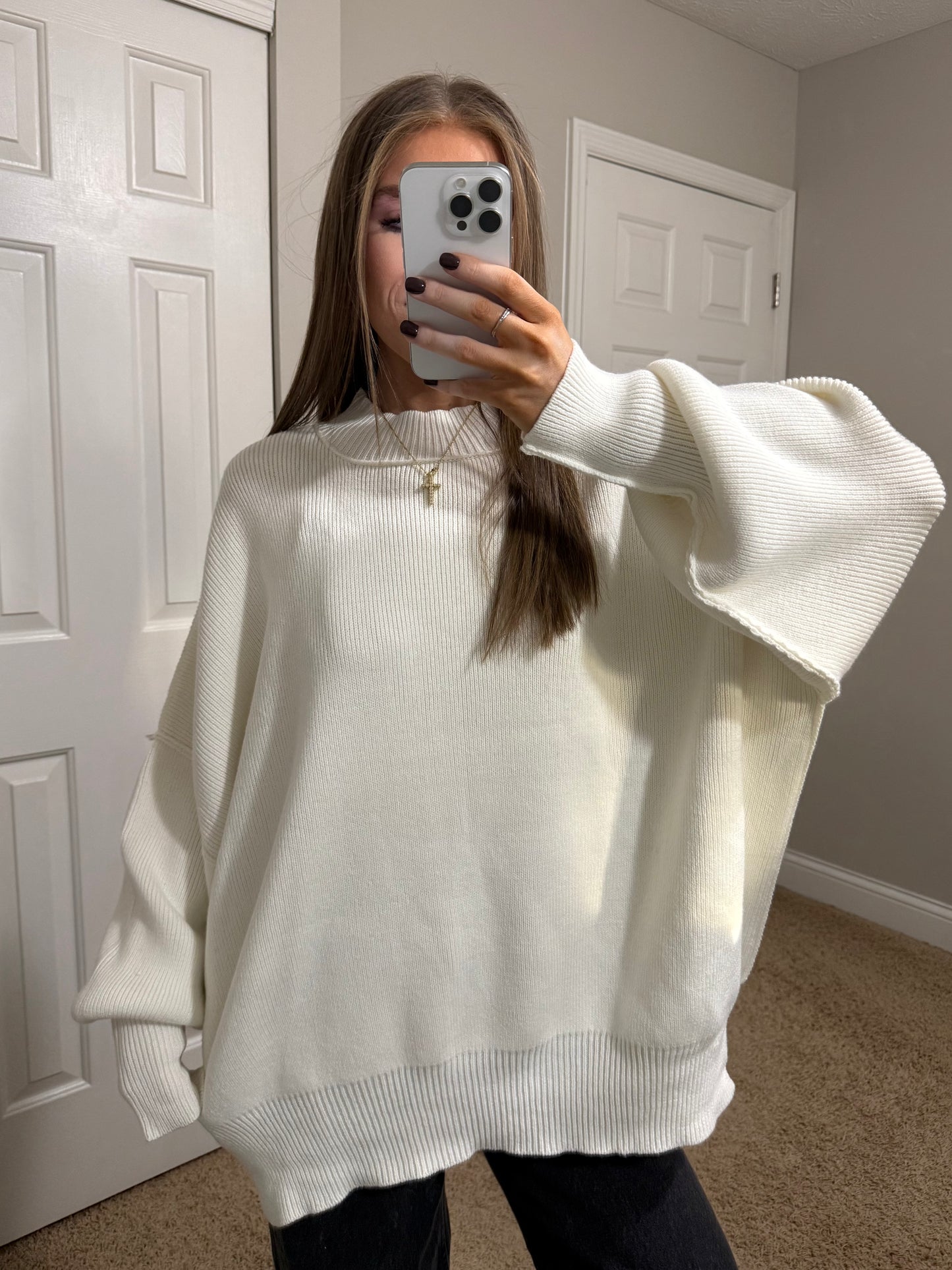 Essential Oversized Sweater | Ivory