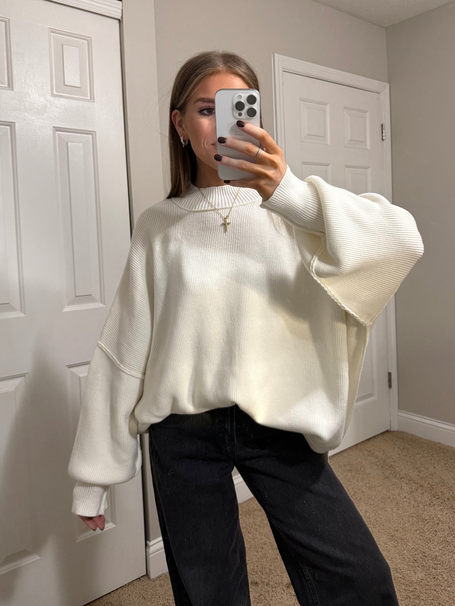 Essential Oversized Sweater | Ivory