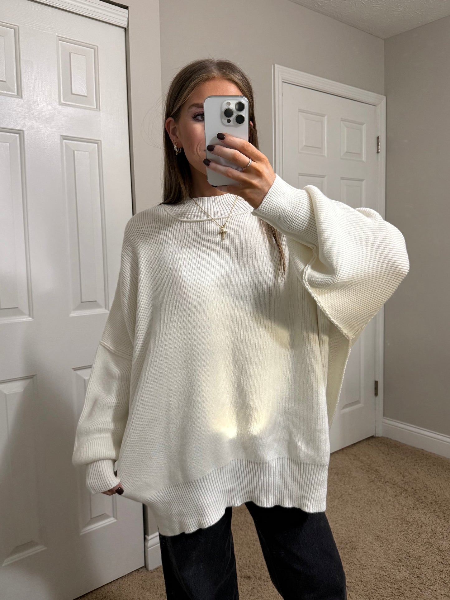 Essential Oversized Sweater | Ivory
