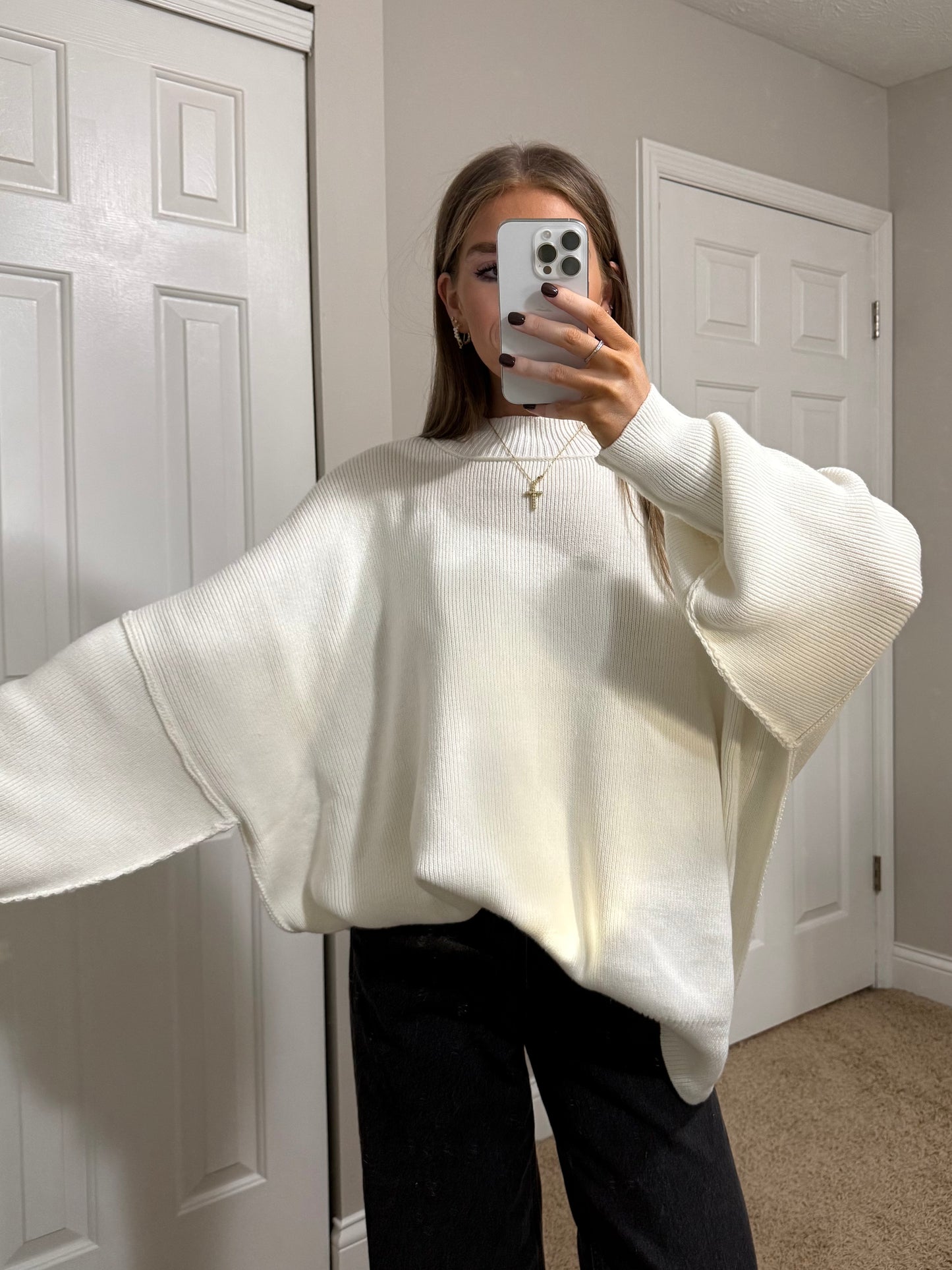 Essential Oversized Sweater | Ivory