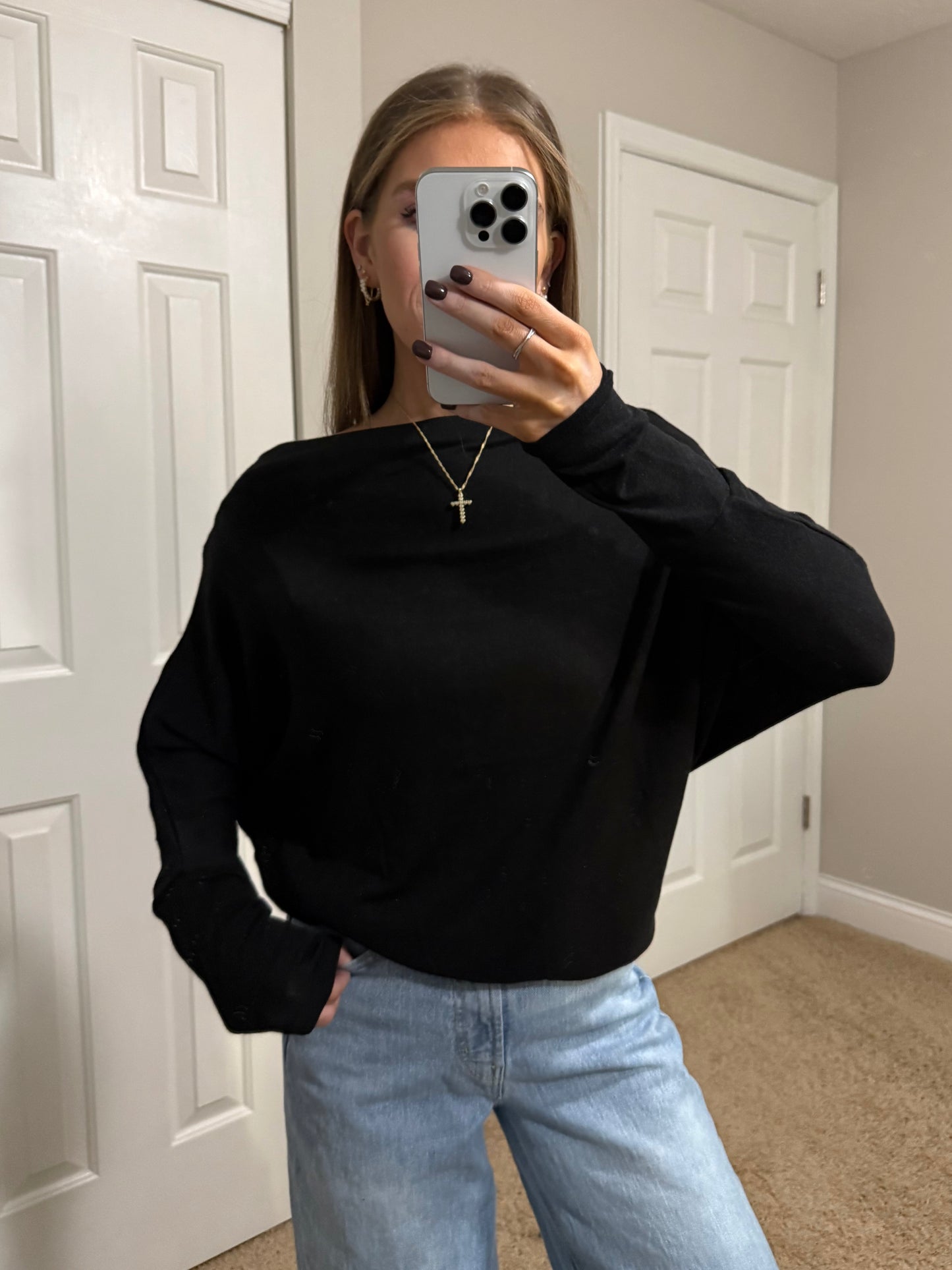 Dallas Dolman Boat Neck Top