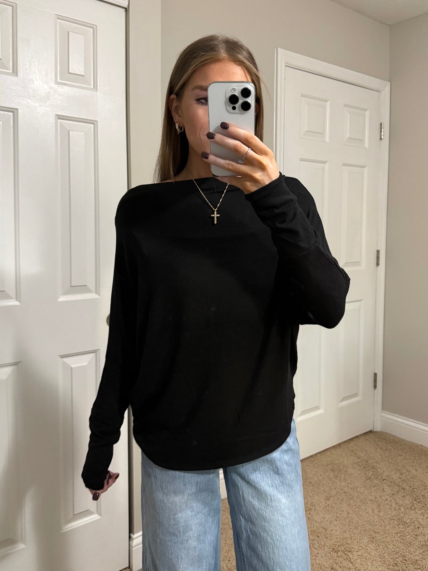 Dallas Dolman Boat Neck Top