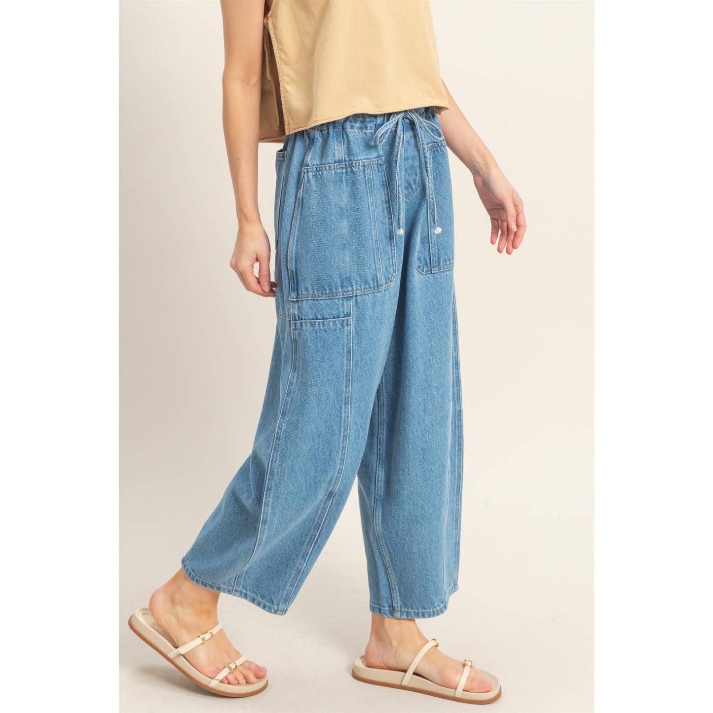 Luna Wide Leg Denim Pants