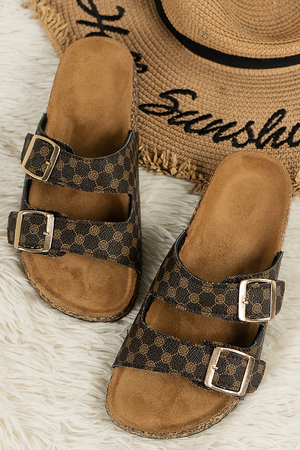 Buckle Leather Sandals