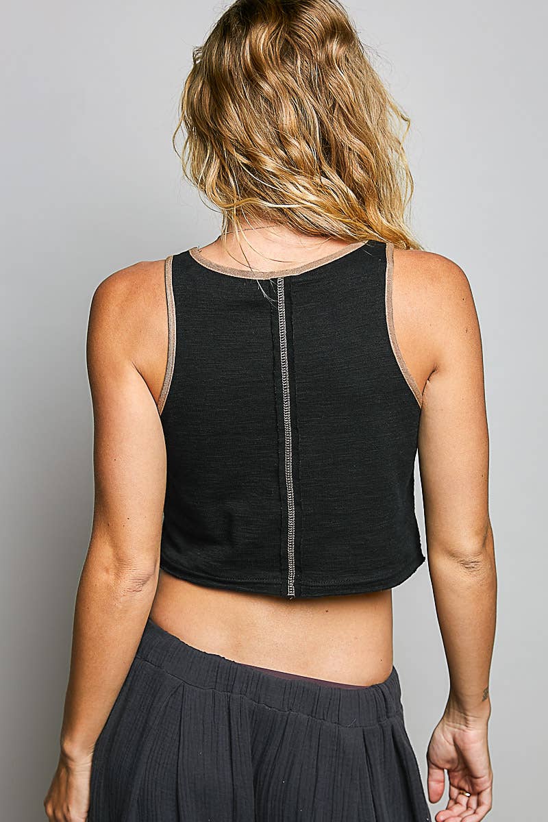 Carrie Textured Tank | Cream