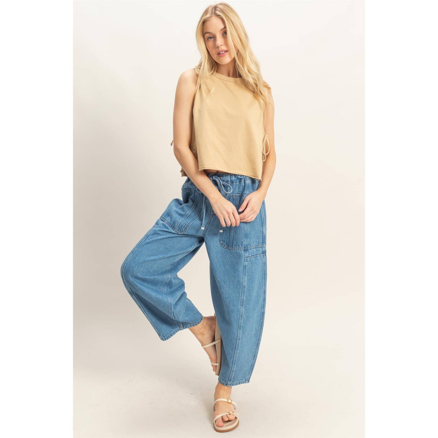 Luna Wide Leg Denim Pants